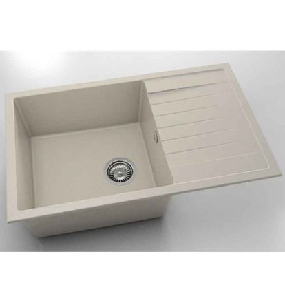 Chiuveta cu blat dreapta/stanga Fatgranit 80 x 49 cm, light beige 1002