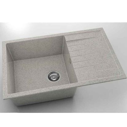 Chiuveta cu blat dreapta/stanga Fat Avangard 80 x 49 cm, pewter 210