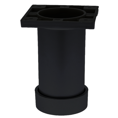 Picior sofa Sedeff rotund reglabil din ABS H100xD50, negru