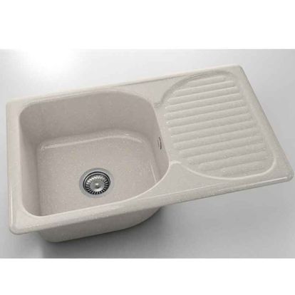 Chiuveta cu blat dreapta/stanga Fat Classic 90 x 49 cm, silver stone 211