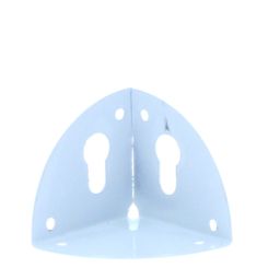 Coltar tridimensional din metal pentru corp suspendat, alb