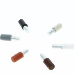 Suport din metal cu manson din plastic pentru polita, cires