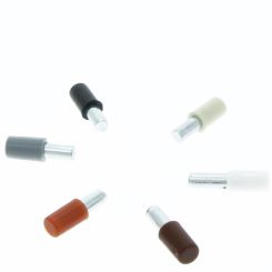 Suport din metal cu manson din plastic pentru polita, gri