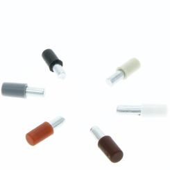 Suport din metal cu manson din plastic pentru polita, wenge