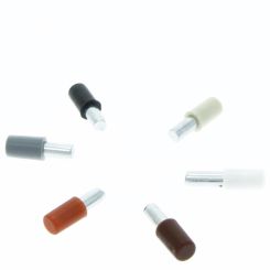 Suport din metal cu manson din plastic pentru polita, maro