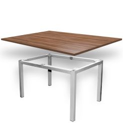 Picior cadru Edwin din otel pentru masa extensibila H720, satinat