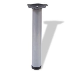 Picior masa HDD Jules rotund din otel H410xD60, satinat