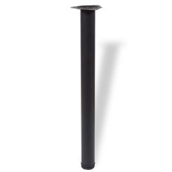 Picior masa HDD Maurice rotund din otel H820xD60, negru