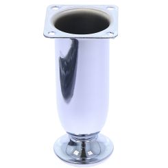 Picior mobilier Fulga conic reglabil din otel H100, crom