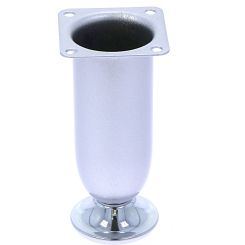 Picior mobilier Fulga conic reglabil din otel H100, satinat