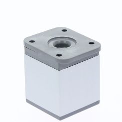 Picior patrat Piedro din aluminiu H50x40x40, satinat