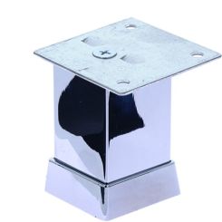 Picior patrat Uberto reglabil din aluminiu H60x40x40, crom