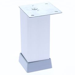 Picior patrat Uberto reglabil din aluminiu H100x40x40, satinat