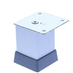 Picior patrat Uberto reglabil din aluminiu H60x40x40, satinat