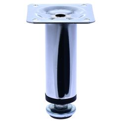 Picior sofa Arion rotund reglabil din otel H100xD30, crom