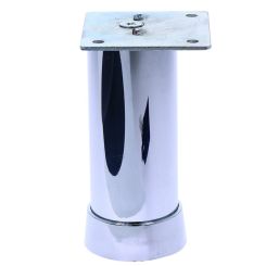 Picior sofa Clio rotund reglabil din aluminiu H100xD40, crom