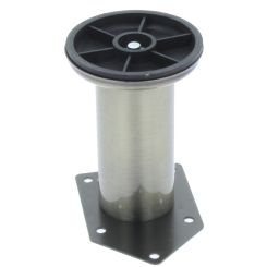 Picior sofa Leto rotund reglabil din otel H100xD42, antic