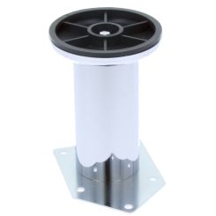 Picior sofa Leto rotund reglabil din otel H100xD42, crom