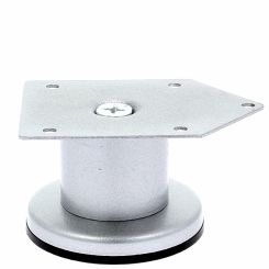 Picior sofa Leto rotund reglabil din otel H50xD42, satinat