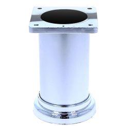 Picior sofa Plato rotund reglabil din plastic H100xD50, crom