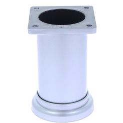 Picior sofa Plato rotund reglabil din plastic H100xD50, satinat