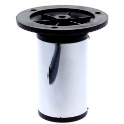 Picior sofa Urano rotund reglabil din otel H100xD50, crom