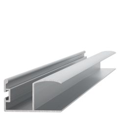 Profil din aluminiu maner cu canal pentru perie tip Y 2.5 ml, inox