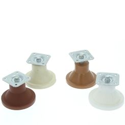 Picior conic Elmo reglabil din plastic H55, alb (4 buc)