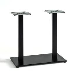 Picior central Duo din otel cu baza dreptunghiulara H720, negru