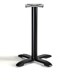 Picior central Eden din otel cu baza 4 brate H720xD76, negru