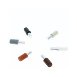 Suport din metal cu manson din plastic pentru polita, maro (10 buc)