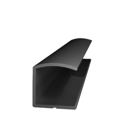 Profil din aluminiu pentru usi tip U 2.5 ml, negru