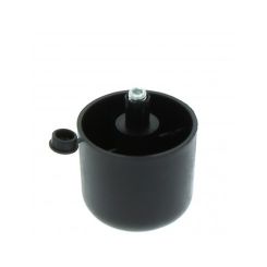 Picior sofa Zeno rotund reglabil din plastic (negru) H44xD47 (4 buc)