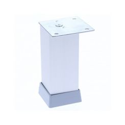 Picior patrat Uberto reglabil din aluminiu H100x40x40, satinat (4 buc)