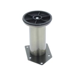 Picior sofa Leto rotund reglabil din otel H100xD42, antic (4 buc)