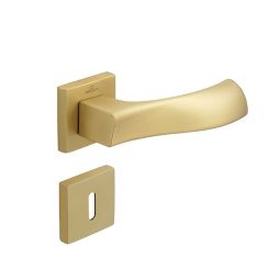 Maner de usa CEBI LIVA auriu mat cu rozeta patrata pentru cilindru