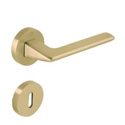 Maner de usa CEBI VERA auriu lucios cu rozeta rotunda pentru baie