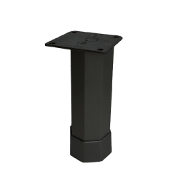 Picior sofa Octa octogonal reglabil din aluminiu H50x40, negru