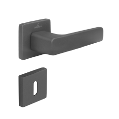 Maner de usa CEBI ZIP FLAT compozit gri inchis cu rozeta patrata pentru cheie