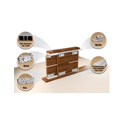 Sistem de glisare STS80AY/SKM80AY cu reglaj pentru 2 usi