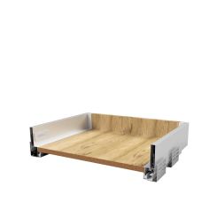 Sertar metalic Thin Line cu glisiera sincron extragere totala cu amortizare H88 L350, alb_1