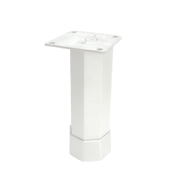 Picior sofa Octa octogonal reglabil din aluminiu H150x40, alb