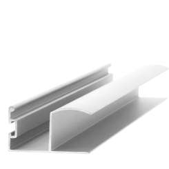 Profil din aluminiu maner cu canal pentru perie tip Y 2.5 ml, alb