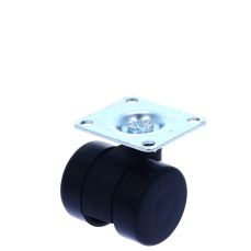 Rotila din plastic negru D30 cu flansa metalica, 15 kg