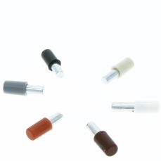 Suport din metal cu manson din plastic pentru polita, gri