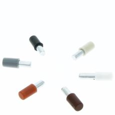 Suport din metal cu manson din plastic pentru polita, maro