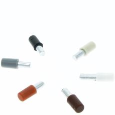 Suport din metal cu manson din plastic pentru polita, negru