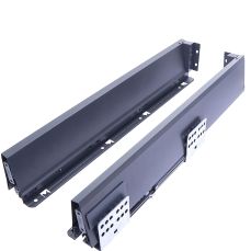 Sertar metalic Softline Plus cu glisiera sincron extragere totala cu amortizare L400