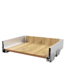 Sertar metalic Thin Line cu glisiera sincron extragere totala cu amortizare H171 L350, alb