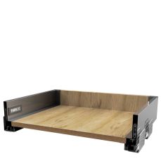 Sertar metalic Thin Line cu glisiera sincron extragere totala cu amortizare H88 L450, gri